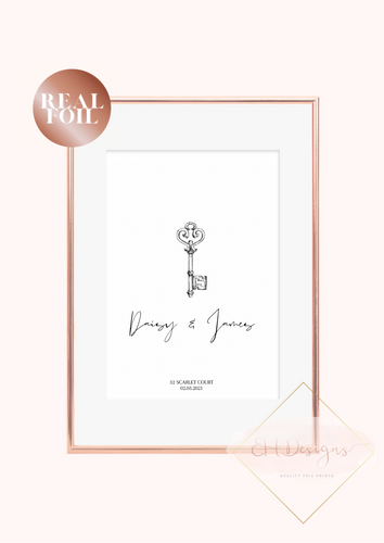 New Home - Vintage Key Print