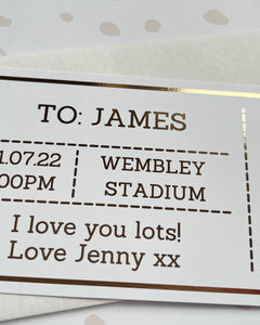 Scratch to reveal personalised voucher / ticket