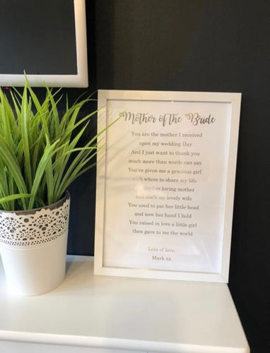 From Groom | Mother of the Bride Foil Print