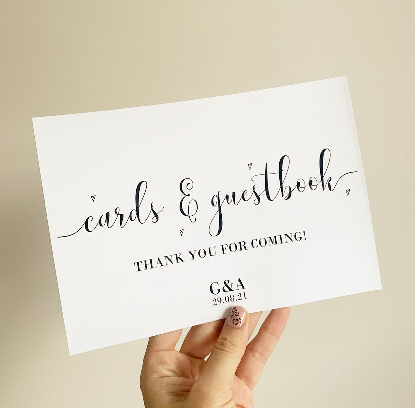Cards & guestbook wedding Foil Wedding Print