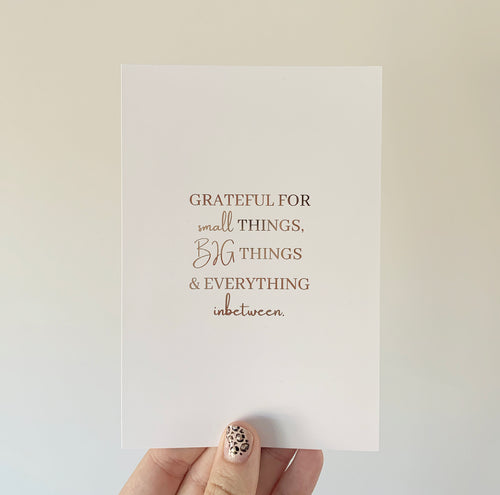 Grateful for the small things