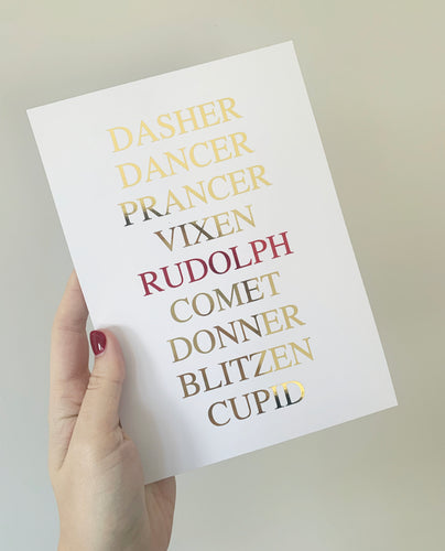 Reindeer Christmas print