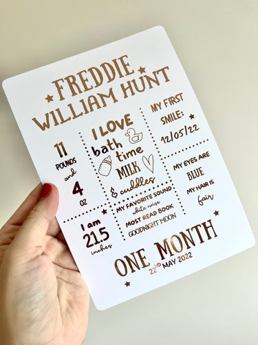 Baby milestone print