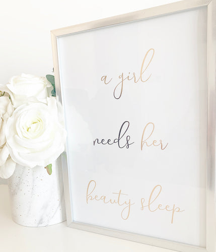 A girl needs her beauty sleep