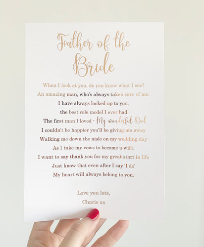 Father of the Bride Foil Print