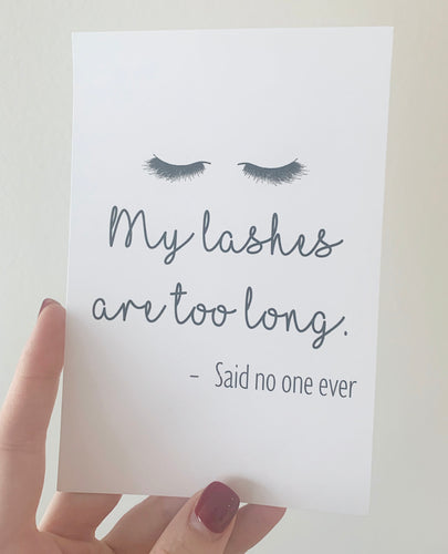 My lashes are too long