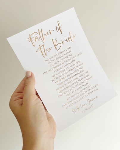 Father of the Bride Foil Print - v2