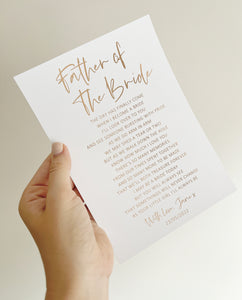 Father of the Bride Foil Print - v2
