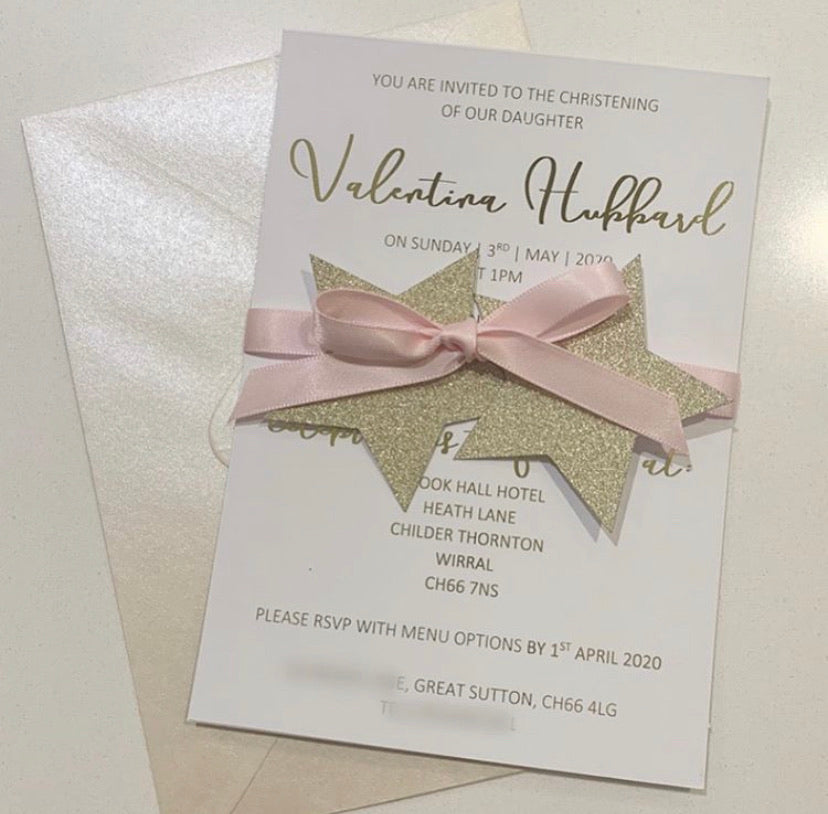 Christening invite