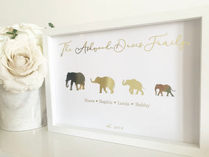 Family Print - Elephants