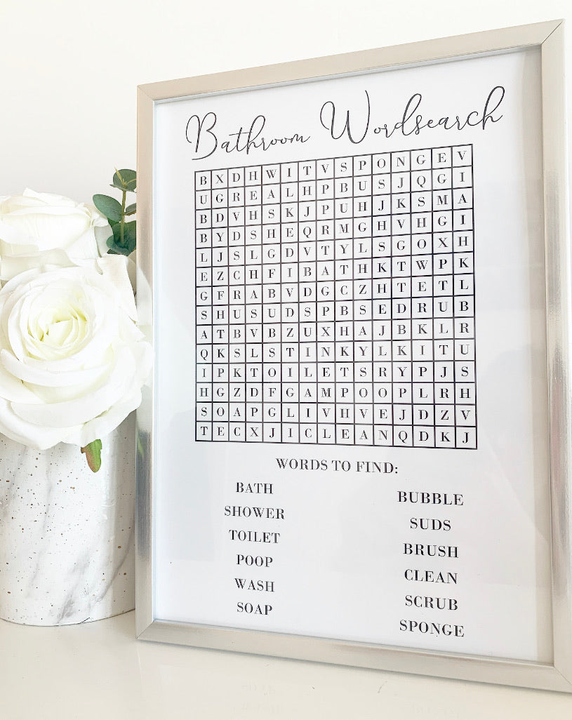 Bathroom Wordsearch