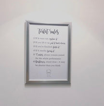 Load image into Gallery viewer, Toilet Rules Print