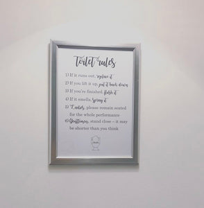 Toilet Rules Print