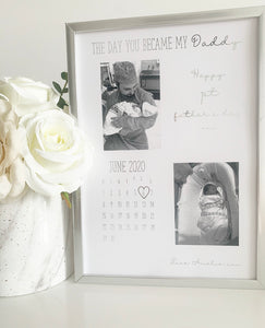 The day you became my Daddy print | Birthday, Christmas, Fathers Day