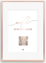 Load image into Gallery viewer, WiFi is on the house with QR code