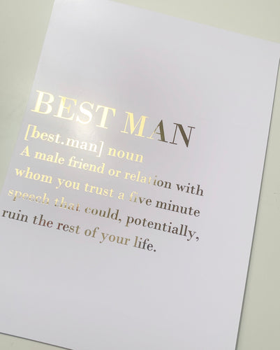 Best Man Print