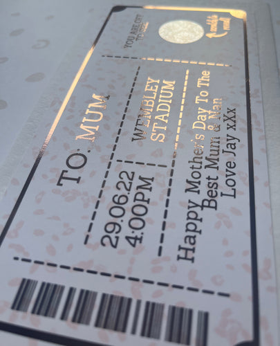 Mothers Day Scratch to reveal personalised voucher / ticket