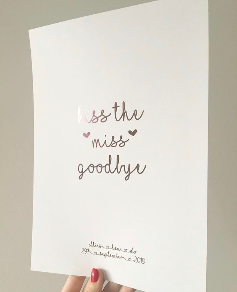 Kiss the miss goodbye V2