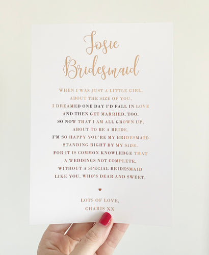 Bridesmaid / Flowergirl V3