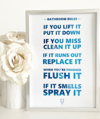 Bathroom Rules Print