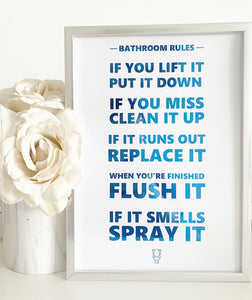 Bathroom Rules Print