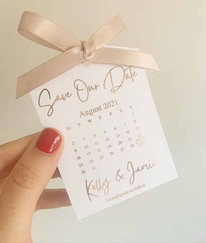 Save the date - calendar style