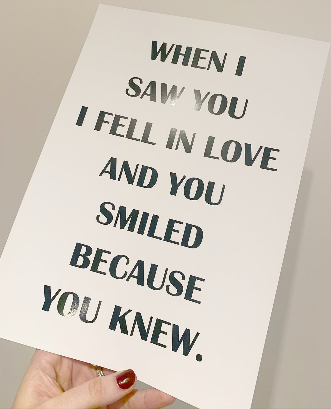 You knew