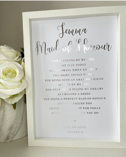Maid of Honour Foil Print -V2