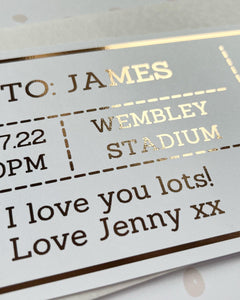 Scratch to reveal personalised voucher / ticket