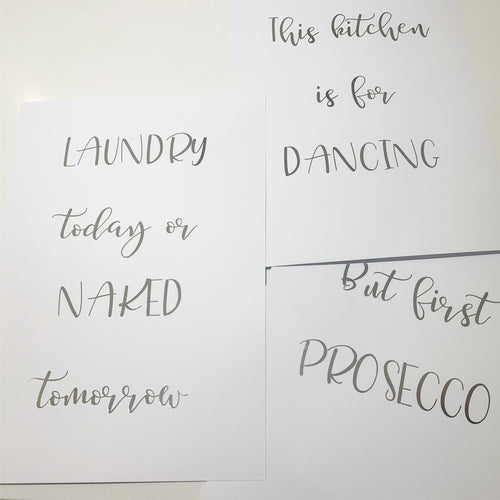 Laundry/Kitchen Prosecco Trio