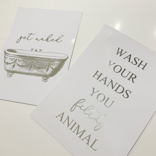 Wash your hands & get naked duo