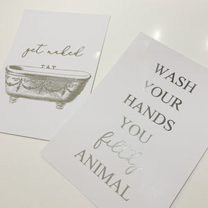 Wash your hands & get naked duo