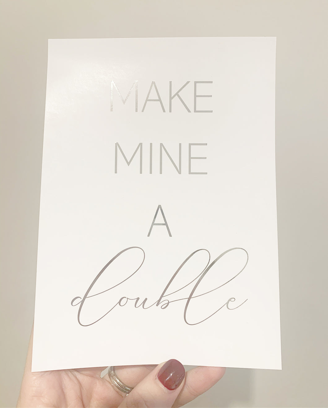 Make mine a double