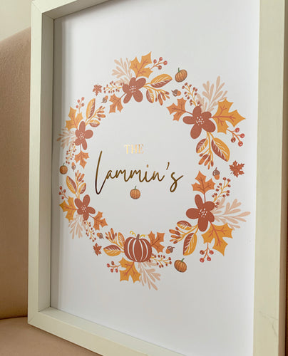 Halloween Family Wreath Print