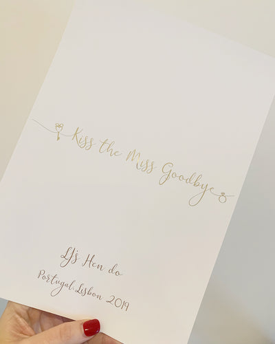 Kiss the miss goodbye