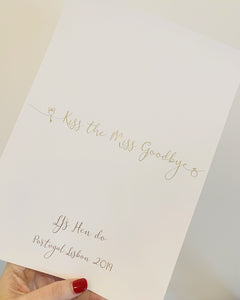 Kiss the miss goodbye