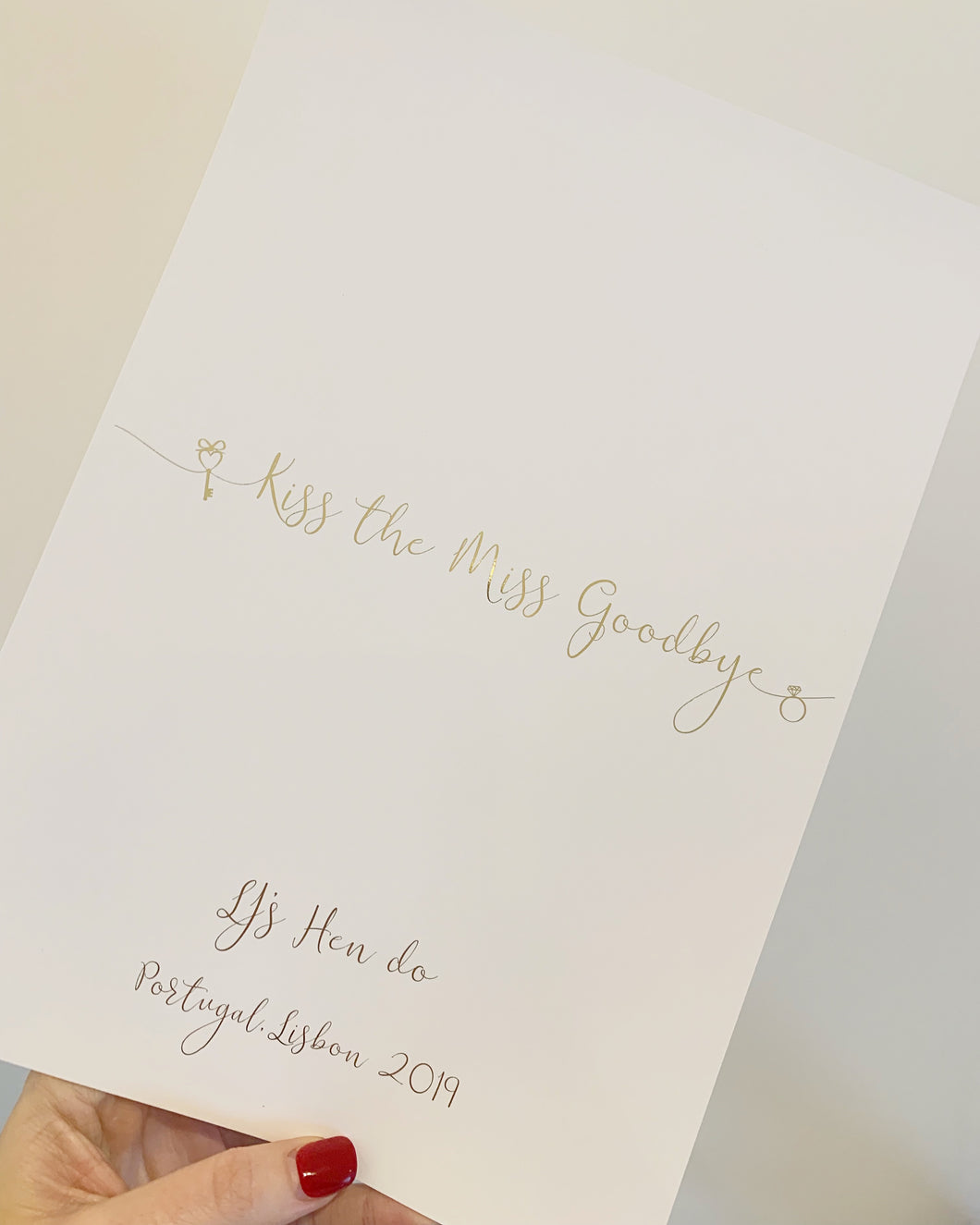 Kiss the miss goodbye