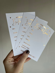 Personalised Bride to be cards