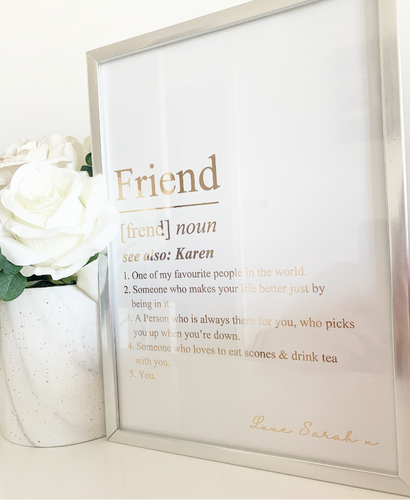 Personalised Friend Print