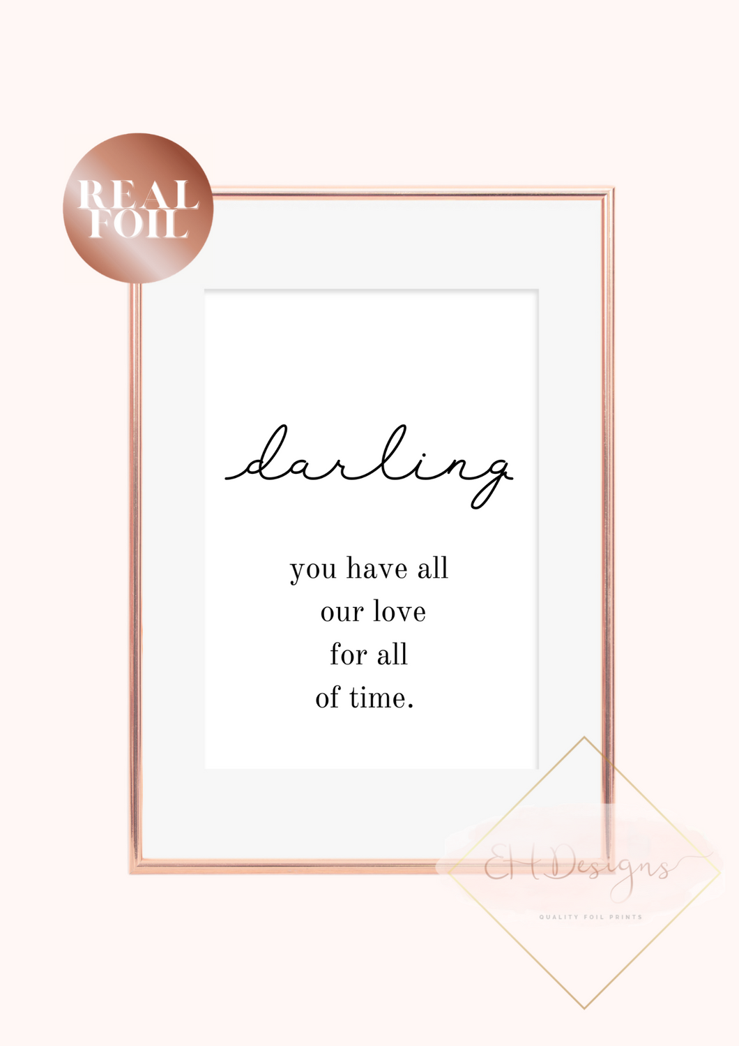 Darling you have all our love