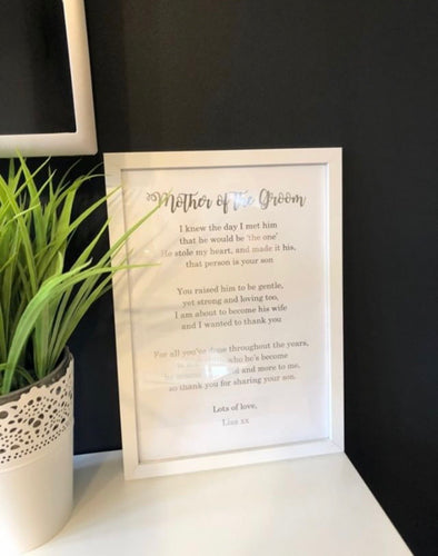 Mother of the Groom Foil Print (Mother in Law) V2