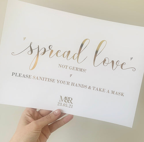 Spread Love wedding Foil Wedding Print