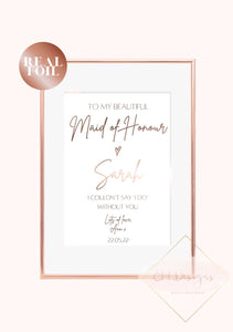 Maid of Honour Foil Print v5