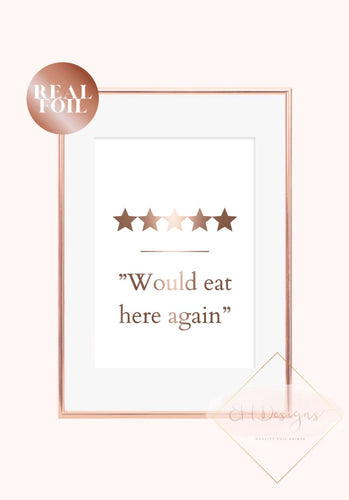 Would eat here again