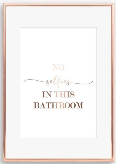 No selfies in this bathroom