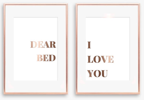 Dear bed, I love you Bedroom Duo