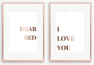 Dear bed, I love you Bedroom Duo
